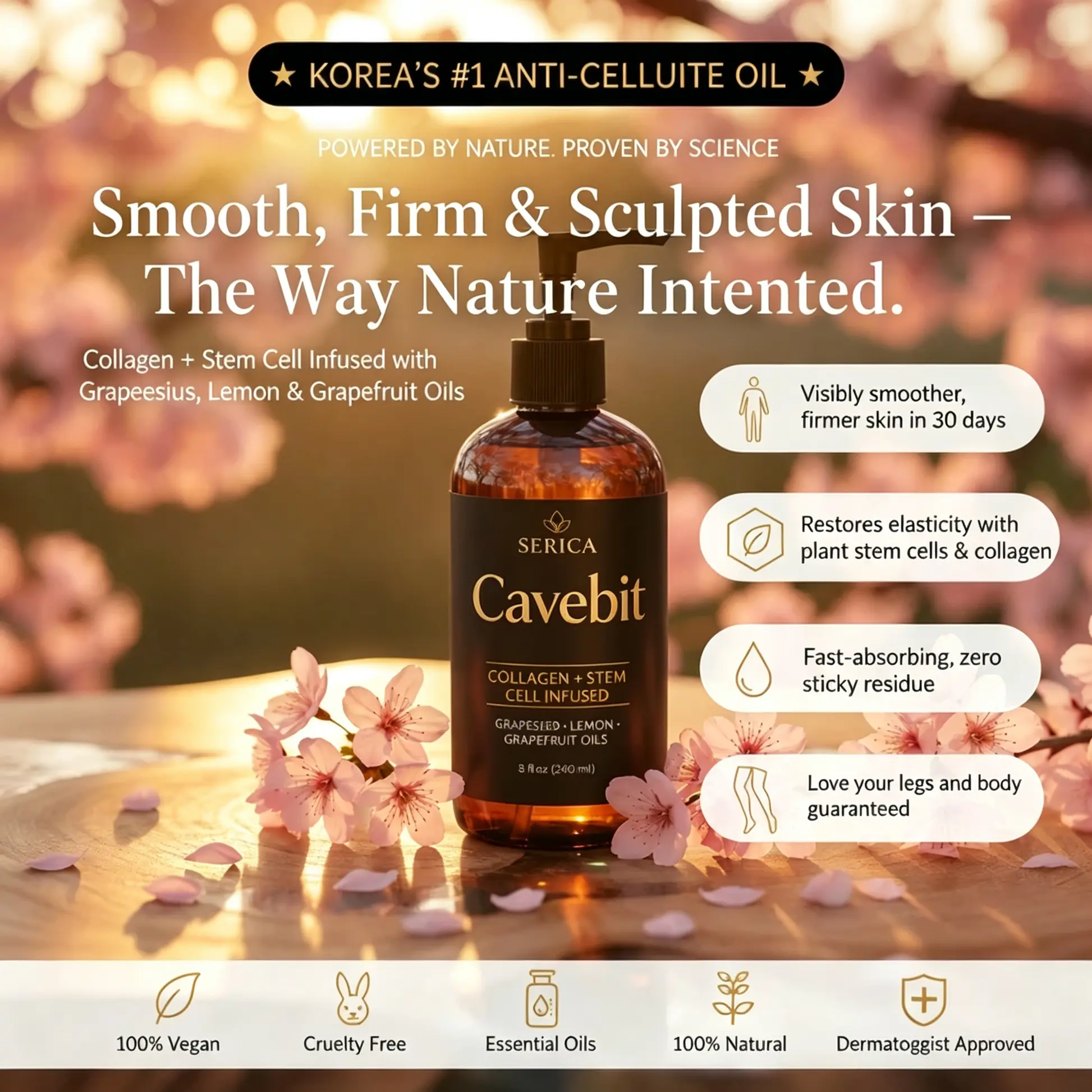 Cavebit Collagen Anti-Cellulite Massage Oil