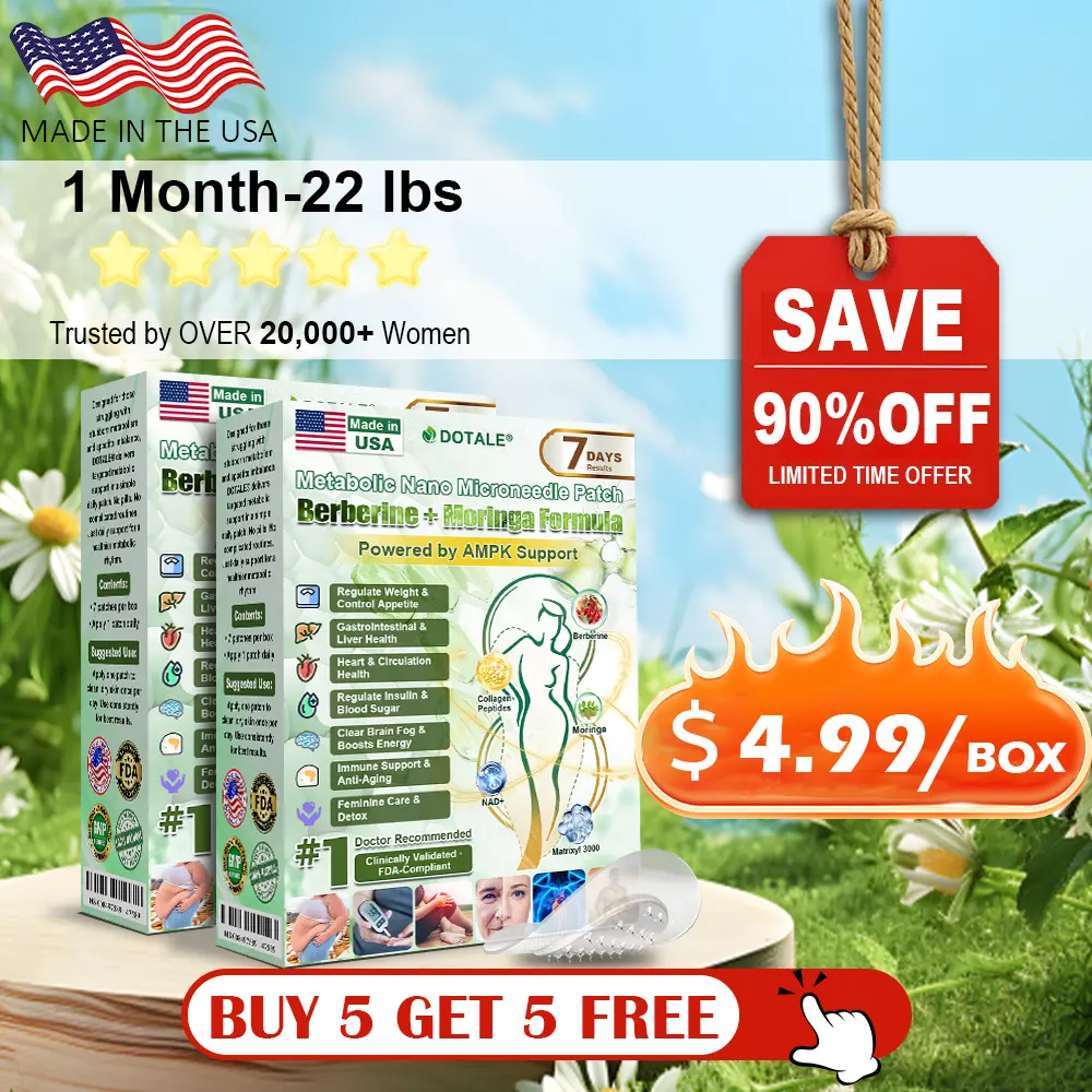 DOTALE® NAD+ Moringa Berberine AMPK Support Nano Microneedle Patch