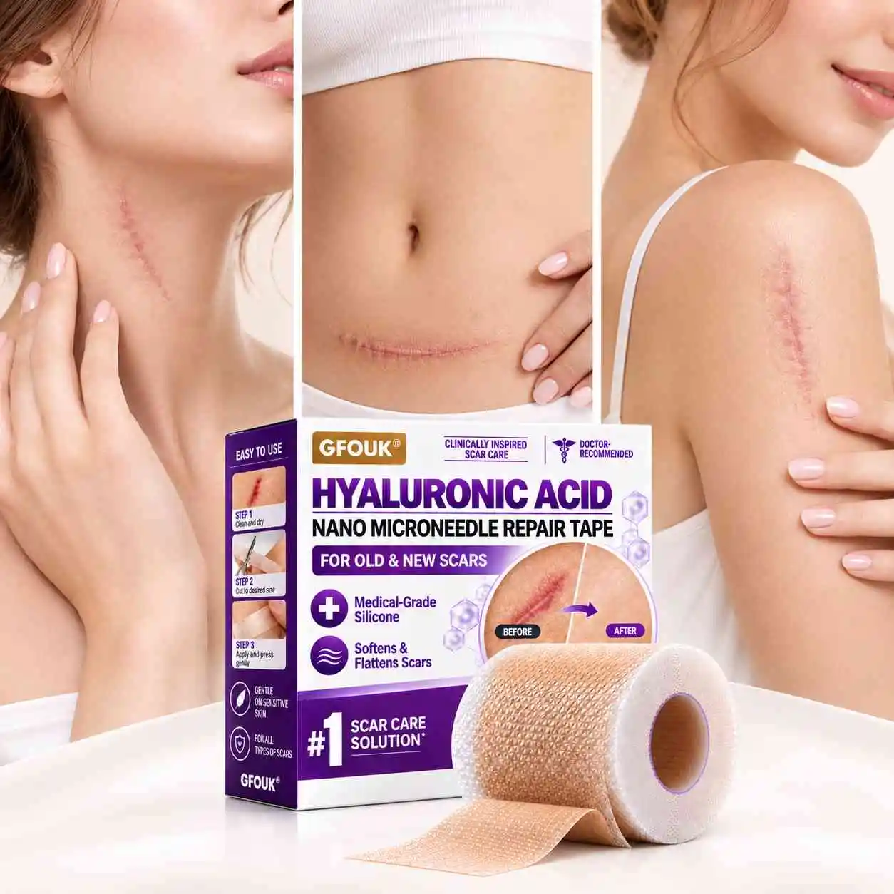 GFOUK® Hyaluronic Acid Nano Microneedle Repair Tape - Image 5