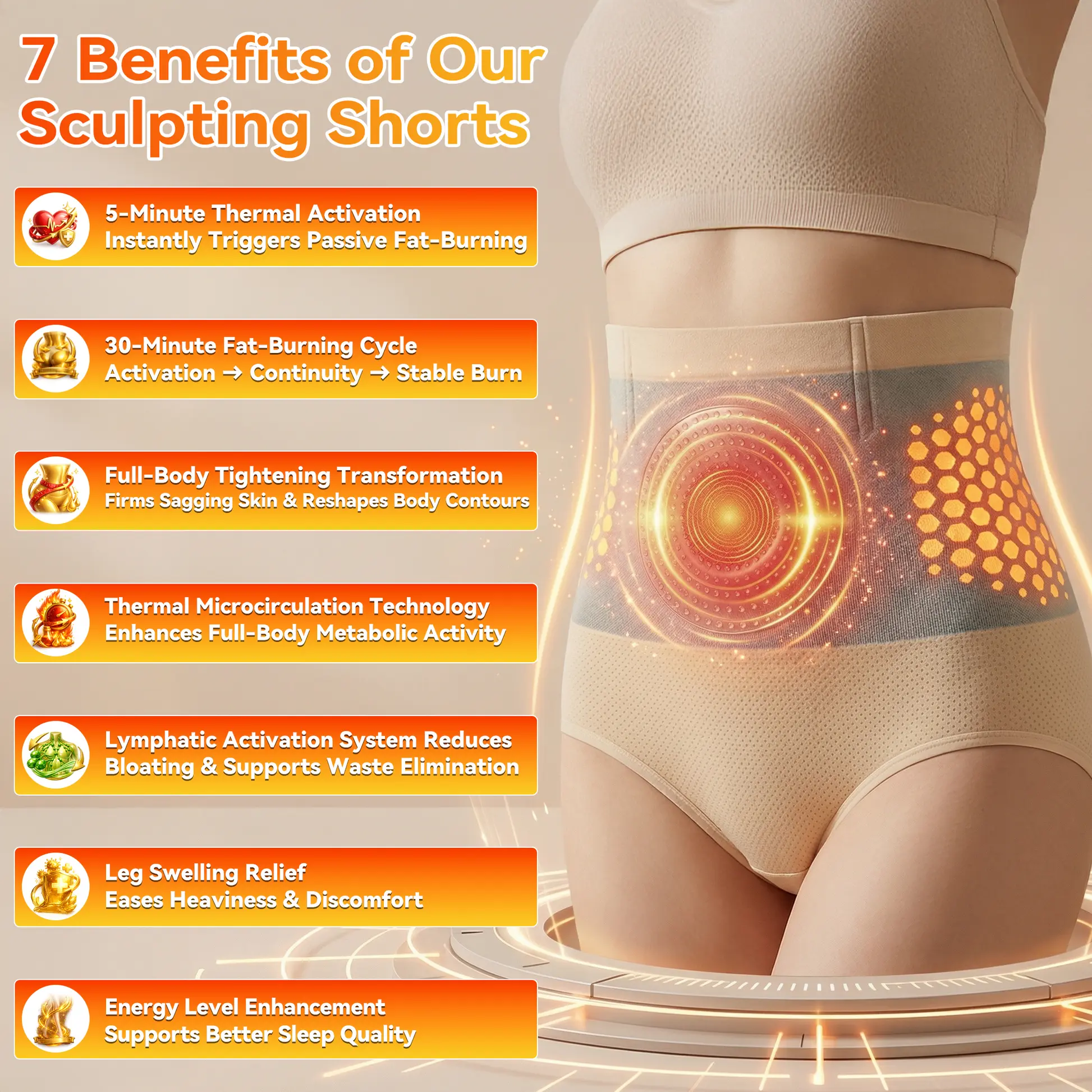 GFOUK® Moringa & Berberine 4-In-1 Micro-Particle Sculpting & Fat-Burn Shorts - Image 2