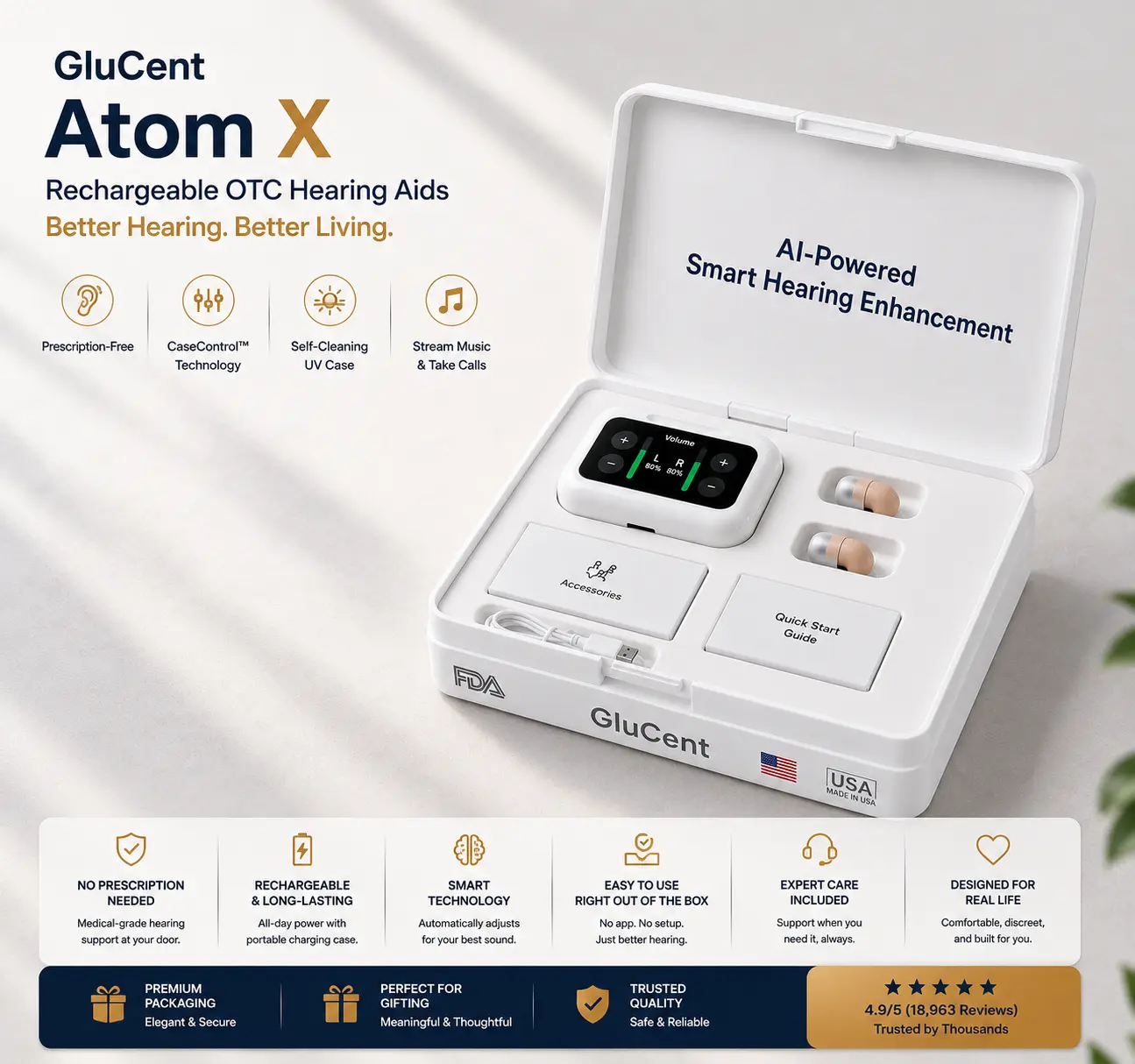 GluCent® Atom X Smart Hearing Aids - Image 5