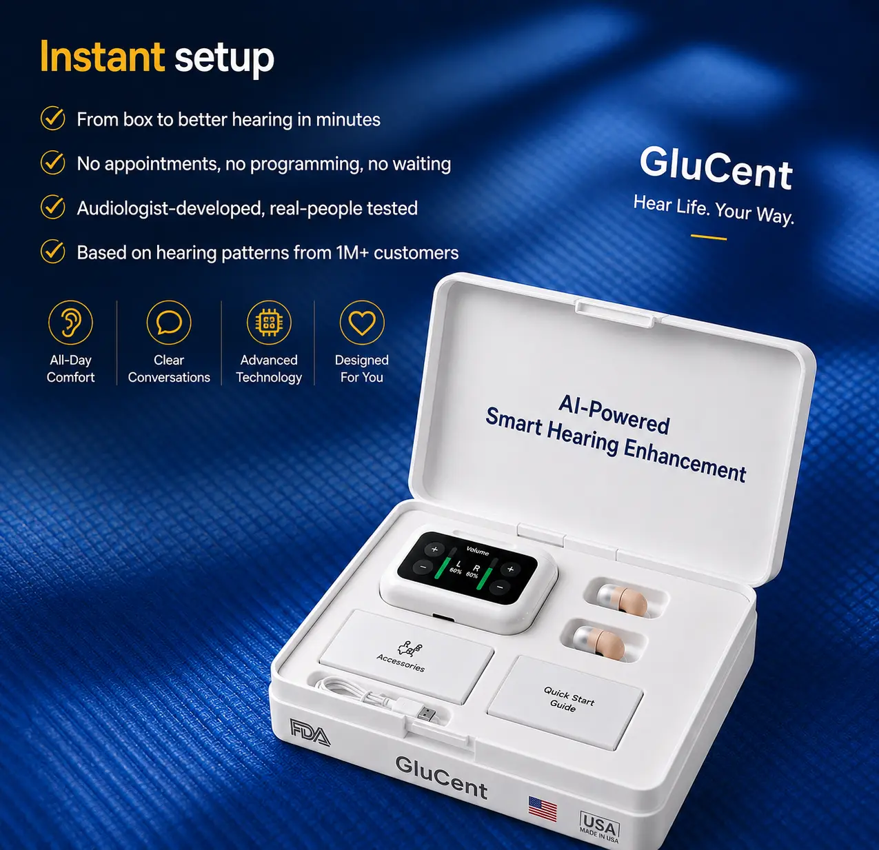 GluCent® Atom X Smart Hearing Aids - Image 6