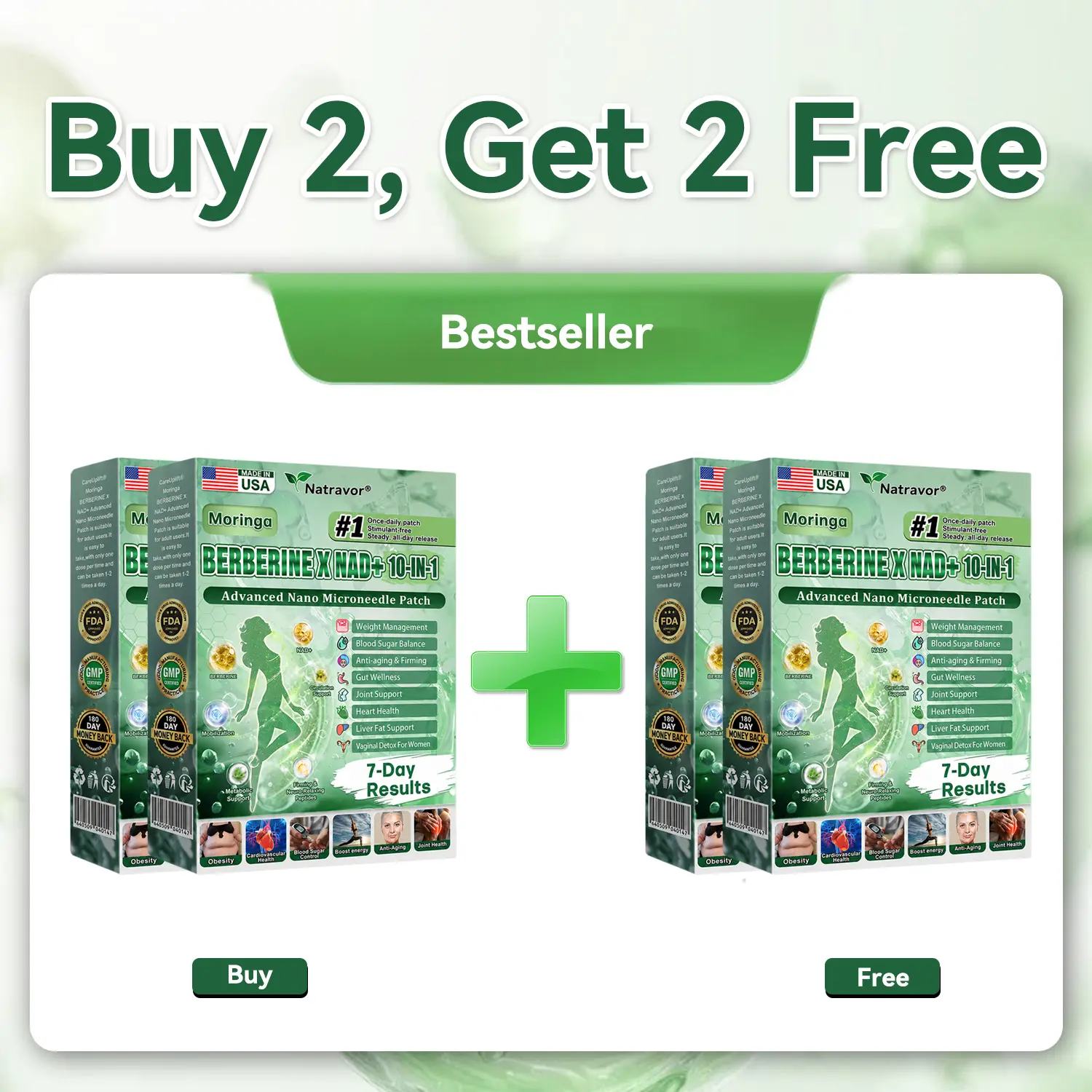 ๐๐๐ญ๐ซ๐๐ฏ๐จ๐ซยฎ Moringa & Berberine 4-in-1 Metabolic Nano Microneedle Patch - Image 9